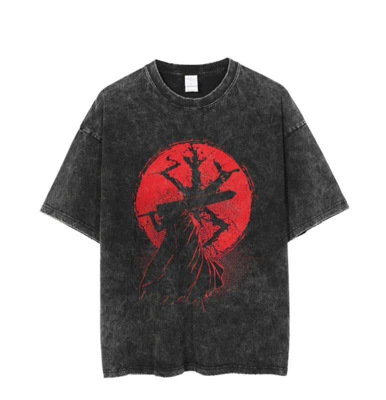 Berserk Guts Full BloodMoon Manga Harajuku Streetwear Anime Shirt Menswear Top Underwear T-Shirts, Hoodie, Sweatshirt - T-Shirt, Sweatshirt, Hoodie