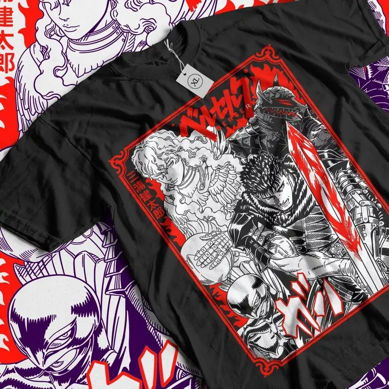 Berserk Guts Shirt Skull Knight 90s Gatsu Anime Shirt All Sizes T-Shirts, Hoodie, Sweatshirt - T-Shirt, Sweatshirt, Hoodie