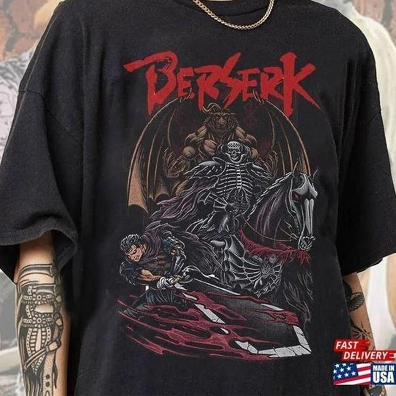 Berserk Japanese Anime Manga Shirt Menswear Top T-Shirts, Hoodie, Sweatshirt - T-Shirt, Sweatshirt, Hoodie