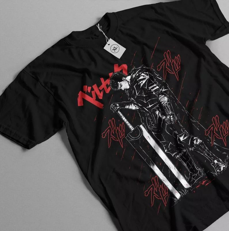 Berserk Manga Strip Guts Berserker Armour Anime Black Shirt All Size T-Shirts, Hoodie, Sweatshirt - T-Shirt, Sweatshirt, Hoodie