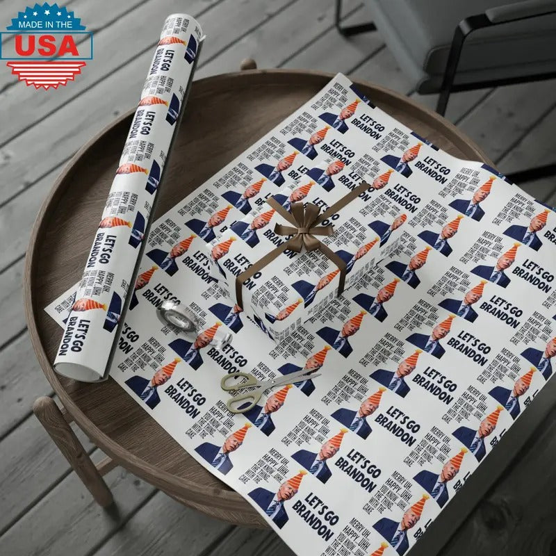 Best Wrapping Paper Confused Biden Trump Wrapping Paper Make America Great Again Let'S Go Brandon Biden Fail T-Shirts, Hoodie, Sweatshirt - T-Shirt, Sweatshirt, Hoodie