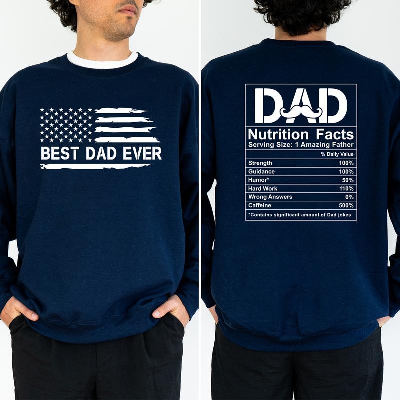 Best Dad Ever Funny Dad Nutrition Facts Funny Long Sleeved Dad Daddy Him T-Shirts, Hoodie, Sweatshirt - T-Shirt, Sweatshirt, Hoodie
