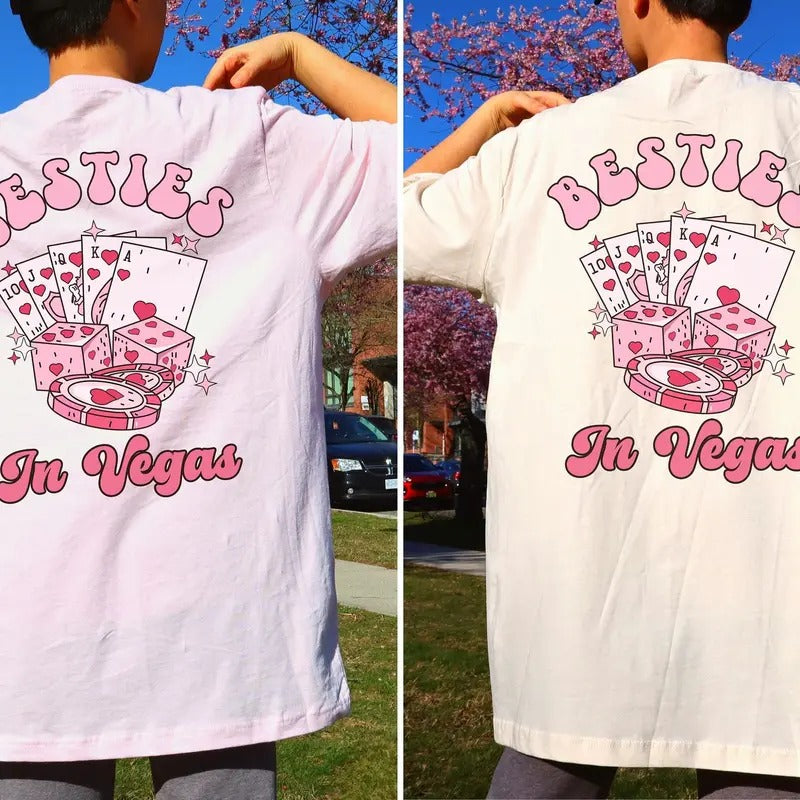 Besties Vegas Trip Shirt Retro Casino Party Poker Dice Chips Trip Party Group Matching Surprise Trip T-Shirts, Hoodie, Sweatshirt - T-Shirt, Sweatshirt, Hoodie
