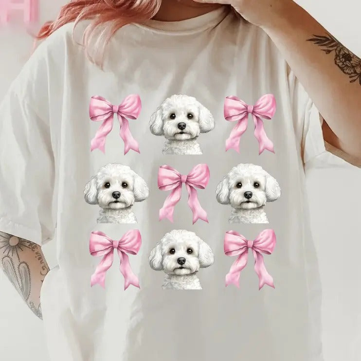 Bichon Bows ~ Relaxed Fit Printed USA Womenswear Casual Comfortablestyle{N002}2 T-Shirts, Hoodie, Sweatshirt - T-Shirt, Sweatshirt, Hoodie