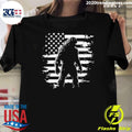 Bigfoot Sasquatch USA Flag Independence Day Tee Shirt Unisex T-shirt, Sweatshirt, Hoodie, Long Sleeve Tee - T-Shirt, Sweatshirt, Hoodie