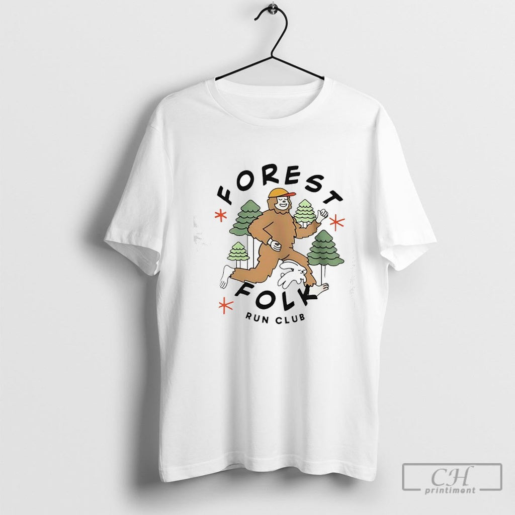Bigfoot Forest Folk Run Club Shirt Sweater Unisex T-shirt, Sweatshirt, Hoodie, Long Sleeve Tee - T-Shirt, Sweatshirt, Hoodie