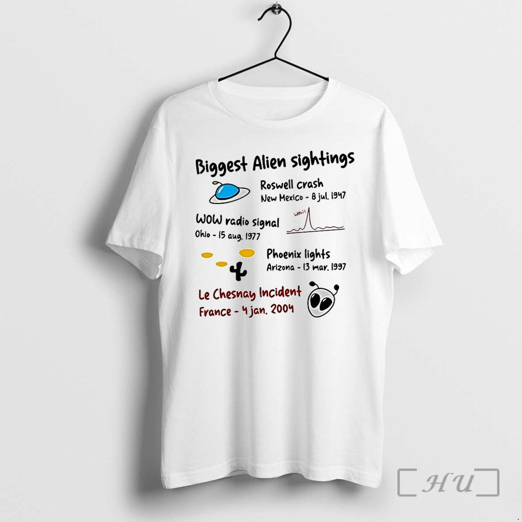 Biggest Alien Sightings Roswell Crash New Mexico 8 Jul 1947 Tshirts Sweater Unisex T-shirt, Sweatshirt, Hoodie, Long Sleeve Tee - T-Shirt, Sweatshirt, Hoodie