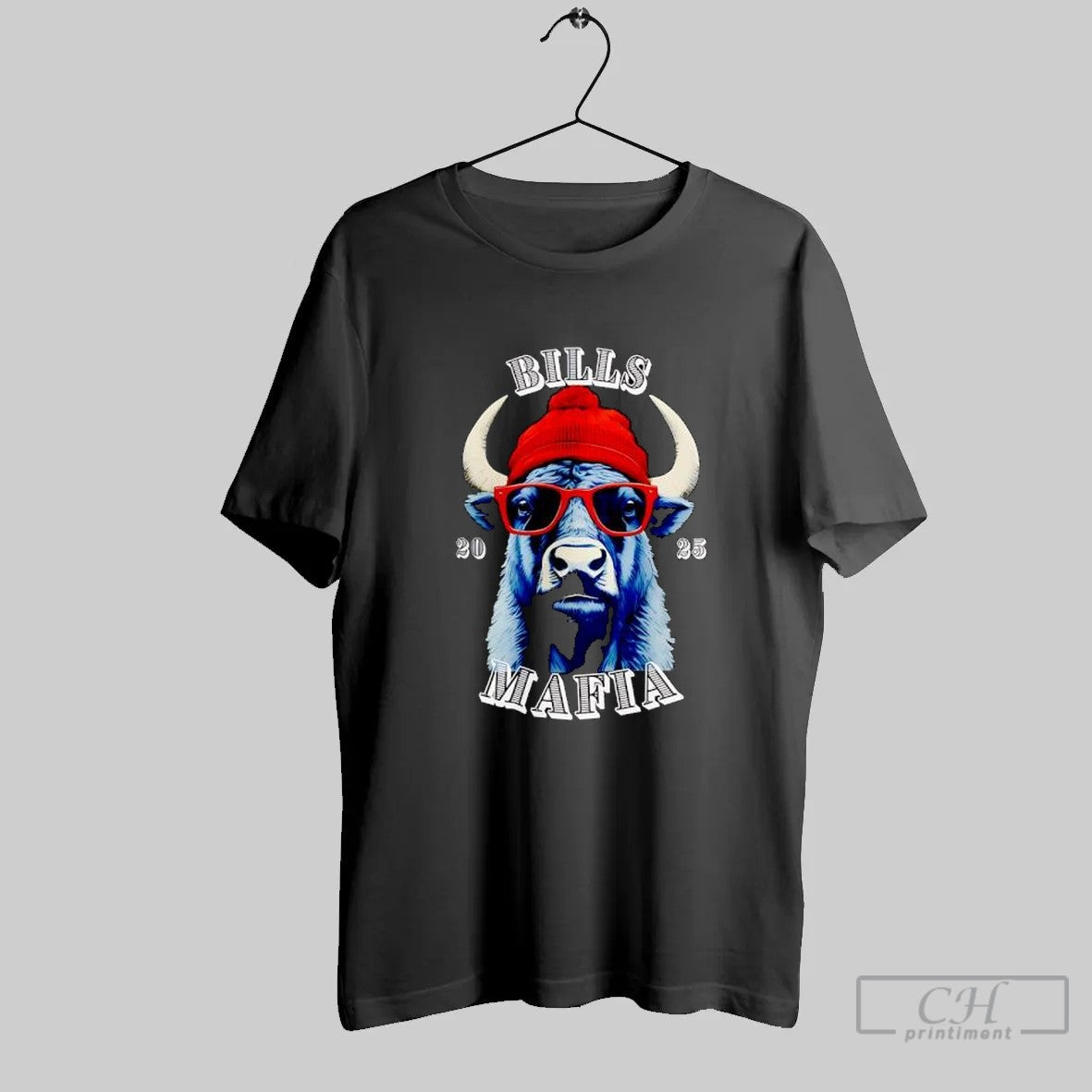 Bills Mafia 2025 Buffalo Wearing Beanie Sunglasses T Shirt Unisex T-shirt, Sweatshirt, Hoodie, Long Sleeve Tee - T-Shirt, Sweatshirt, Hoodie