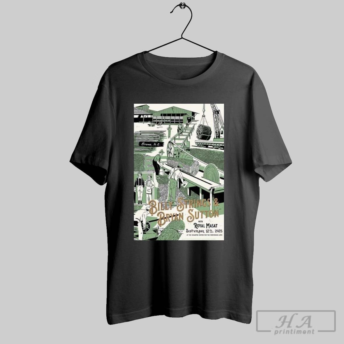 Billy Strings Bryan Sutton Sept 12 2025 Boone Nc Concert Poster Unisex T-shirt, Sweatshirt, Hoodie, Long Sleeve Tee - T-Shirt, Sweatshirt, Hoodie