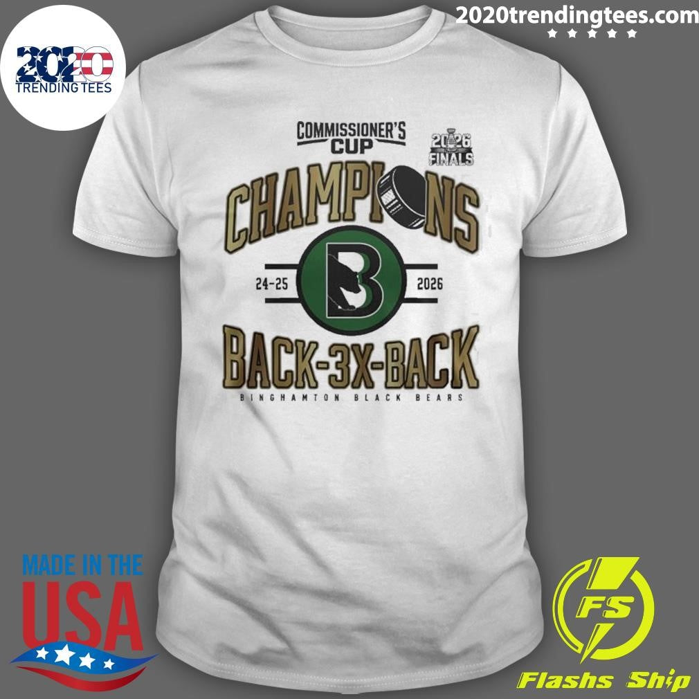 Binghamton Black Bears Commissioners Cup Champions 2026 Shirt Unisex T-shirt, Sweatshirt, Hoodie, Long Sleeve Tee - T-Shirt, Sweatshirt, Hoodie