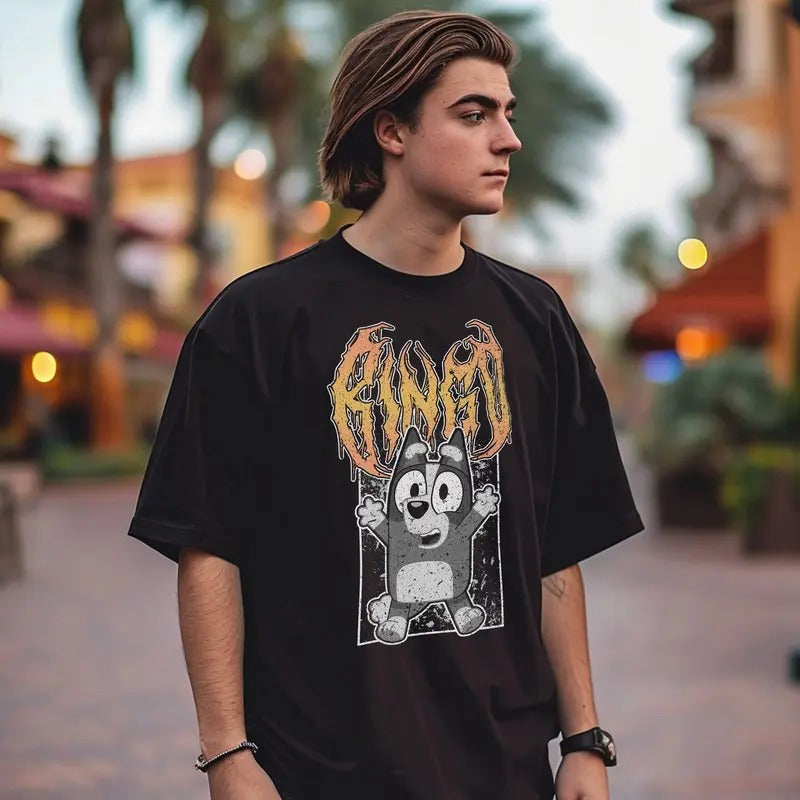 Bingo Metal Shirt Bluey Goth Punk Deathmetal Cotton Available Up Size 5XL Heavy Cotton Menswear Top T-Shirts, Hoodie, Sweatshirt - T-Shirt, Sweatshirt, Hoodie