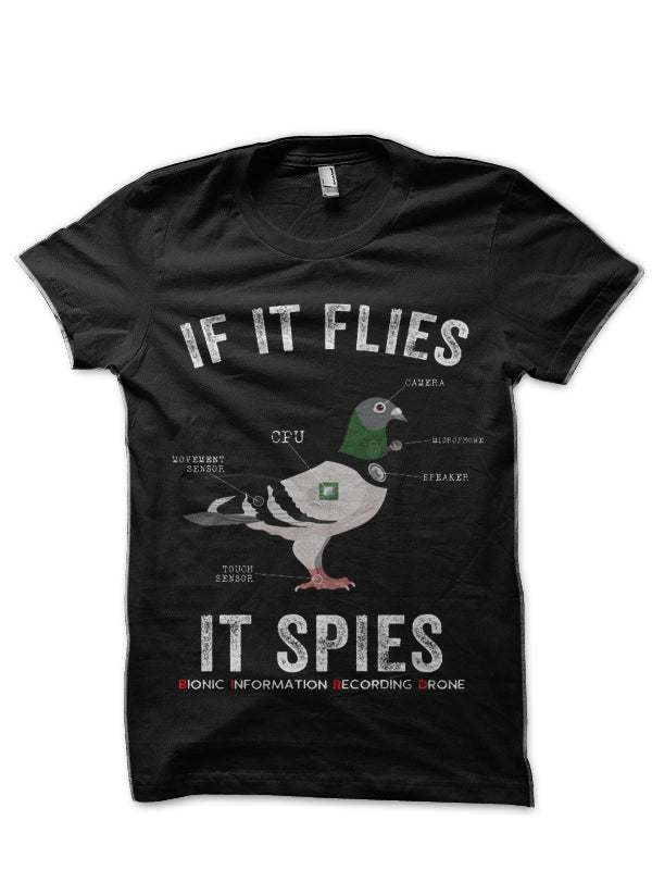 Birds Are Not Real Funny Drone If Flies Spies Conspiracy Theory Black T-Shirts, Hoodie, Sweatshirt - T-Shirt, Sweatshirt, Hoodie