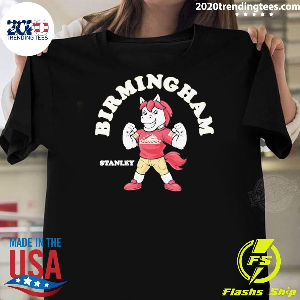 Birmingham Stallions Stanley Mascot 2026 Shirt Unisex T-shirt, Sweatshirt, Hoodie, Long Sleeve Tee - T-Shirt, Sweatshirt, Hoodie