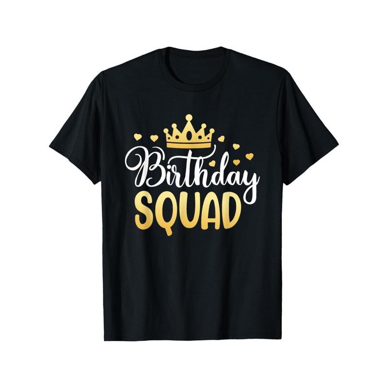 Squad Crew Neck 100% Cotton Medium Stretch Geometric Pattern Regular Fit Short Sleeve Knit Fabric Daily & Casual Made USA T-Shirts, Hoodie, Sweatshirt - T-Shirt, Sweatshirt, Hoodie