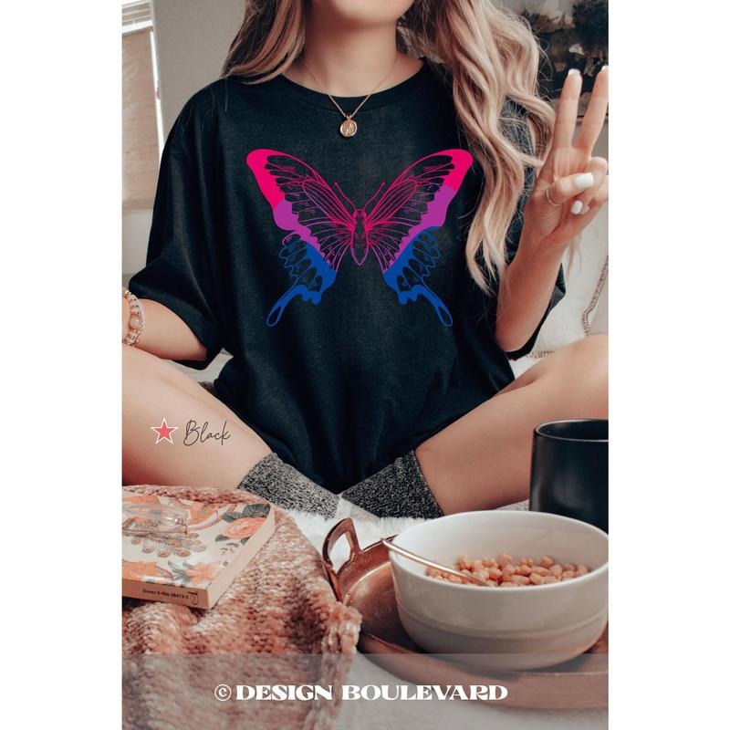 Bisexual Bisexual Butterfly Bisexual Bisexual Pride Gay Pride Bisexual Shirt Bi Bisexual Flag Shirt LGBTQ T-Shirts, Hoodie, Sweatshirt - T-Shirt, Sweatshirt, Hoodie