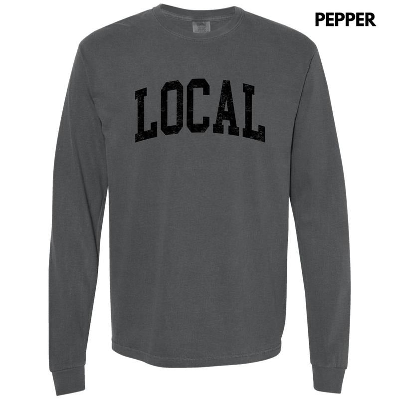 Black Local Varsity Letter Long Sleeve Comfort Colors 'NLB' T-Shirts, Hoodie, Sweatshirt - T-Shirt, Sweatshirt, Hoodie