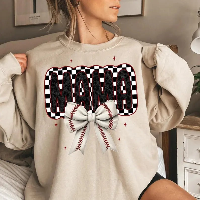 Black Baseball Mama Mama Baseball Baseball Bow Leopard Team Spirit Checkered Coquette Game Day T-Shirts, Hoodie, Sweatshirt - T-Shirt, Sweatshirt, Hoodie