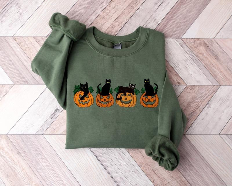 Black Cat Pumpkin Ghost Cat Halloween Shirt Halloween Ghost Shirt Cat Lover Halloween Shirt Spooky Season Shirt Halloween Cat Ghost Halloween Shirt T-Shirts, Hoodie, Sweatshirt - T-Shirt, Sweatshirt, Hoodie