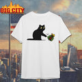 Black Cat Pushing Trump Christmas Tree Shirt Unisex T-shirt, Sweatshirt, Hoodie, Long Sleeve Tee - T-Shirt, Sweatshirt, Hoodie