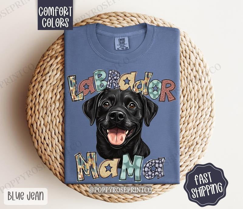 Black Labrador Mama Comfort Colors Dog Mom Cute Black Lab Mama T-Shirts, Hoodie, Sweatshirt - T-Shirt, Sweatshirt, Hoodie