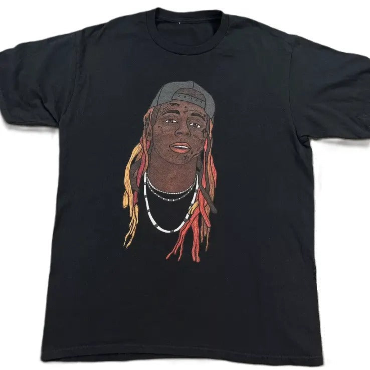 Black Little Lil Shirt Rapper R&B Pop Music Concert Tattoos Hip Hop Daily Casual Grahpic Cotton Crew Neck Him Her Fans Womenswear Top T-Shirts, Hoodie, Sweatshirt - T-Shirt, Sweatshirt, Hoodie