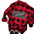 Dead Inside Red Black Long Sleeve Flannel Shirt Made Order Vintage Inspired Retro 'Surviving Not Thriving' Cozy Top Menwearr & Casual T-Shirts, Hoodie, Sweatshirt - T-Shirt, Sweatshirt, Hoodie