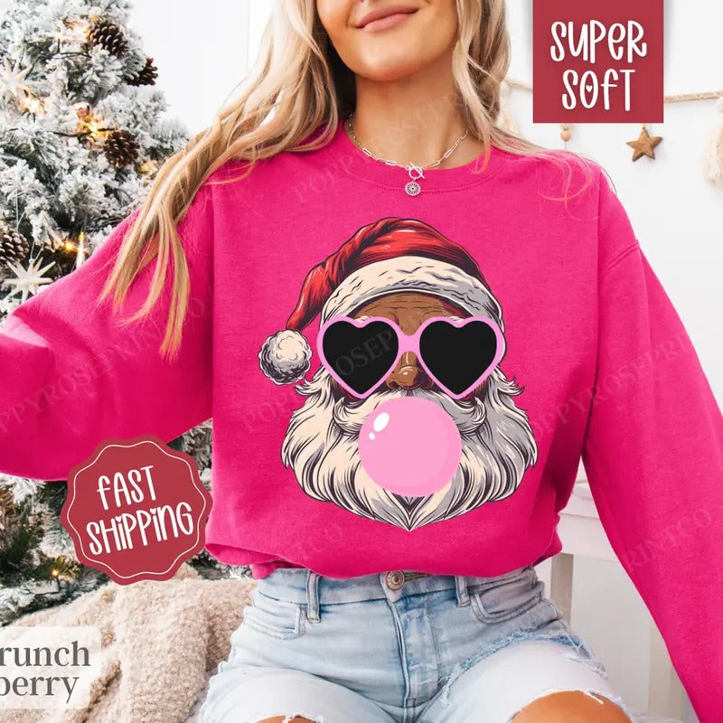 Black Santa Bubble Merry Funny Santa T-Shirts, Hoodie, Sweatshirt - T-Shirt, Sweatshirt, Hoodie