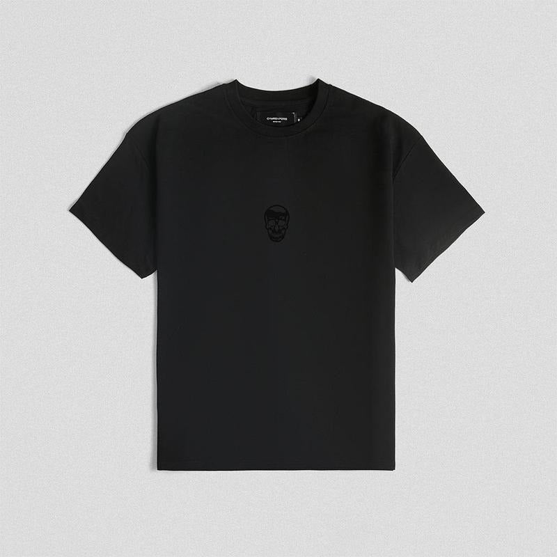 Classic Skull Black Black Ribbed Crew Neck Collar 100% Cotton Summer Gym Menswear T-Shirts, Hoodie, Sweatshirt - T-Shirt, Sweatshirt, Hoodie