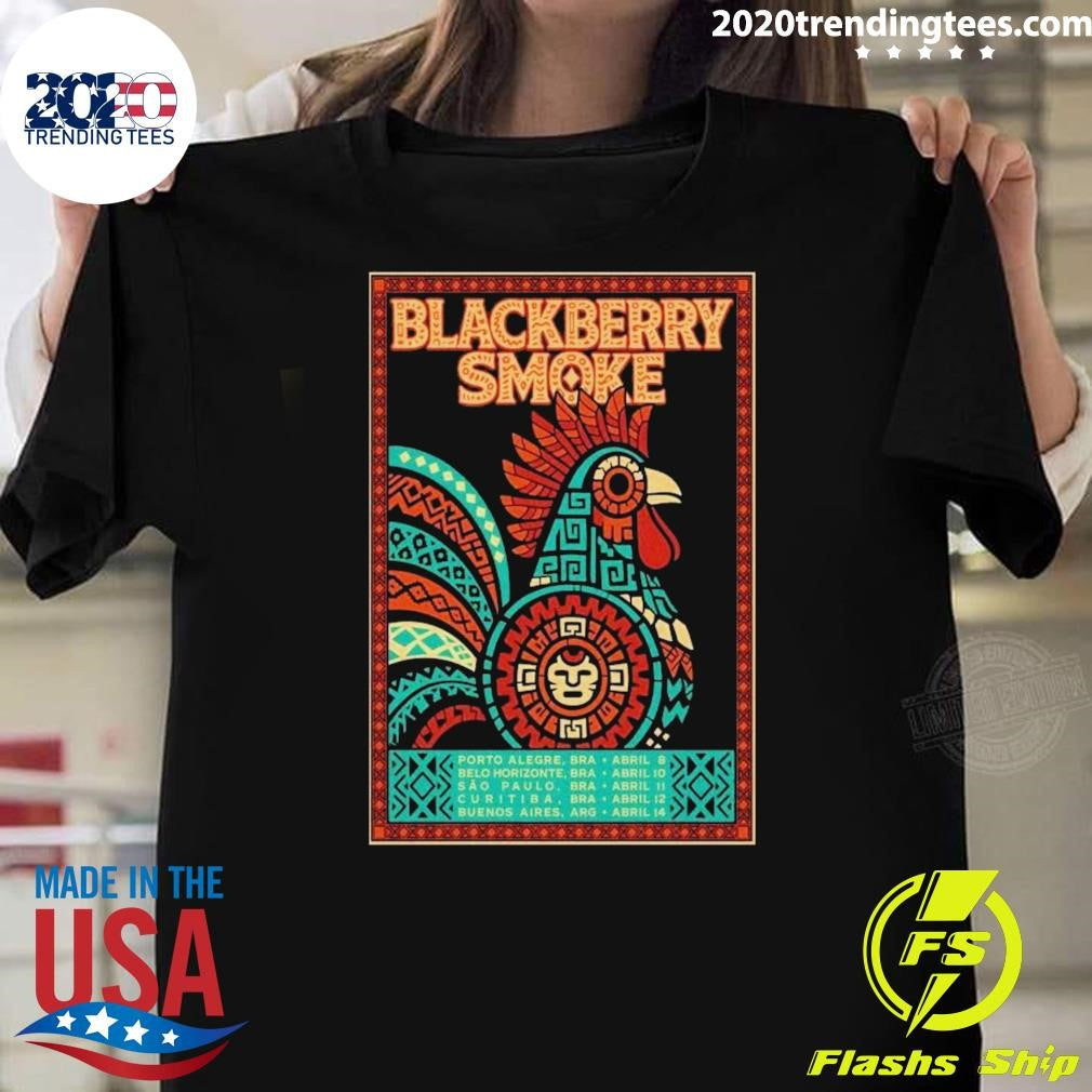 Blackberry Smoke Brazil And Argentina Tour April 2026 Shirt Unisex T-shirt, Sweatshirt, Hoodie, Long Sleeve Tee - T-Shirt, Sweatshirt, Hoodie
