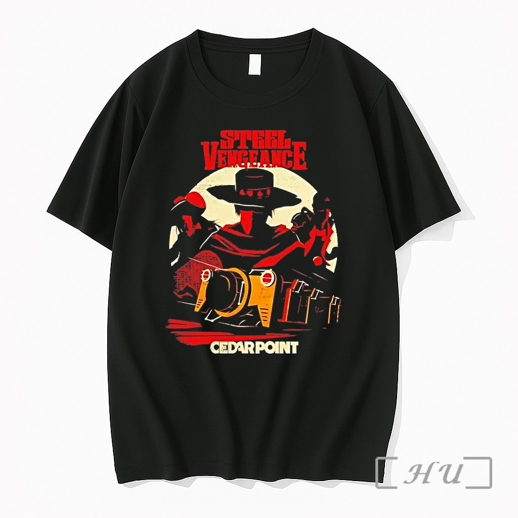 Blackjack Chess And Digger Cedar Point Steel Vengeance Character Tshirts Sweater Unisex T-shirt, Sweatshirt, Hoodie, Long Sleeve Tee - T-Shirt, Sweatshirt, Hoodie