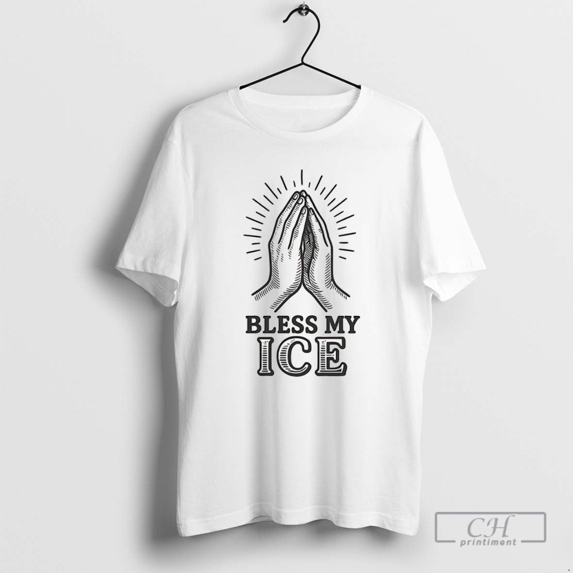 Bless Ice Praying Hands T Shirts Unisex T-shirt, Sweatshirt, Hoodie, Long Sleeve Tee - T-Shirt, Sweatshirt, Hoodie