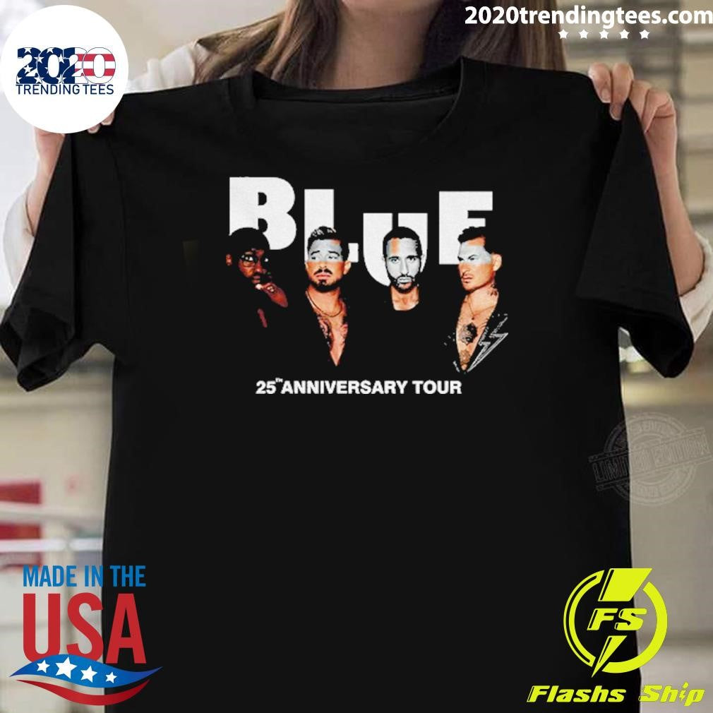 Blue 25th Anniversary Tour Music Lover Vintage Shirt Unisex T-shirt, Sweatshirt, Hoodie, Long Sleeve Tee - T-Shirt, Sweatshirt, Hoodie
