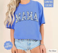 Blue Floral Mama Shirt Comfort Colors Mom Mama Varsity Letters Shirt Cute Mom Shirt Mama T-Shirts, Hoodie, Sweatshirt - T-Shirt, Sweatshirt, Hoodie