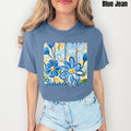 Blue Flower Summer Comfort Colors 'NLB' T-Shirts, Hoodie, Sweatshirt - T-Shirt, Sweatshirt, Hoodie