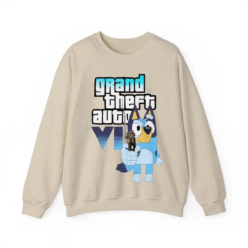 Bluey Party Shirt Grand Theft Auto Shirt Gta Shirt Bluey Cartoon Shirt Bluey Family Shirt Bluey Chilli Shirt T-Shirts, Hoodie, Sweatshirt - T-Shirt, Sweatshirt, Hoodie