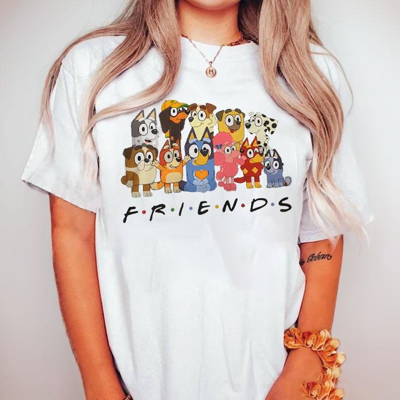 Bluey Friends Shirt Bluey Shirt Vacation Shirt Bluey Characters Shirt Bandit Shirt Bingo Shirt Dog Shirt T-Shirts, Hoodie, Sweatshirt - T-Shirt, Sweatshirt, Hoodie