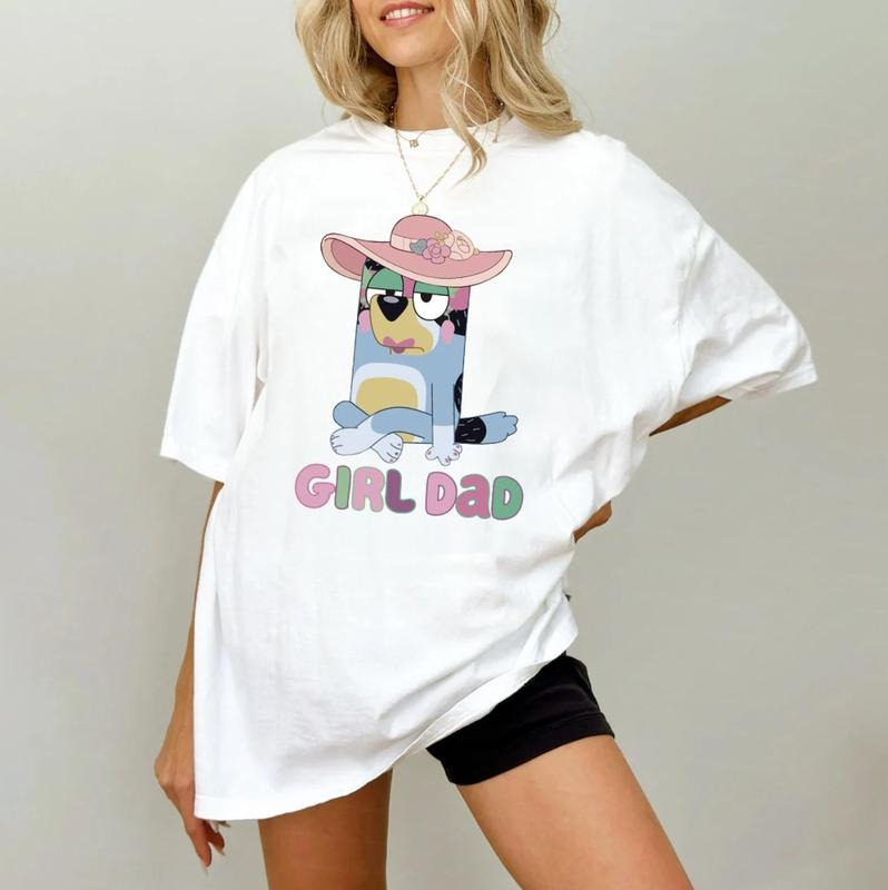 Bluey Girl Dad Shirt Bandit Girl Dad Shirt Him Rad Dad Shirt Bluey Family Shirt Girl Dad Era Bluey Top Womenswear Underwear Lady T-Shirts, Hoodie, Sweatshirt - T-Shirt, Sweatshirt, Hoodie
