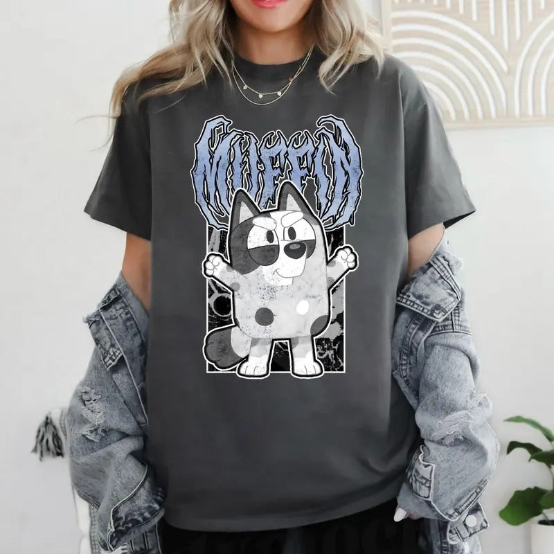 Bluey Muffin Metal Shirt Bluey Muffin Shirt Funny Bluey Shirt Muffin Days School Shirt Cartoon T-Shirts, Hoodie, Sweatshirt - T-Shirt, Sweatshirt, Hoodie