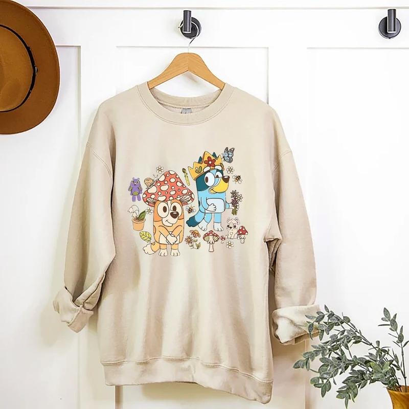 Bluey Mushroom Shirt Bluey Mom Bluey Bingo Bluey Couple Bluey Mushroom Shirt Bluey Shirt Bluey Sister T-Shirts, Hoodie, Sweatshirt - T-Shirt, Sweatshirt, Hoodie