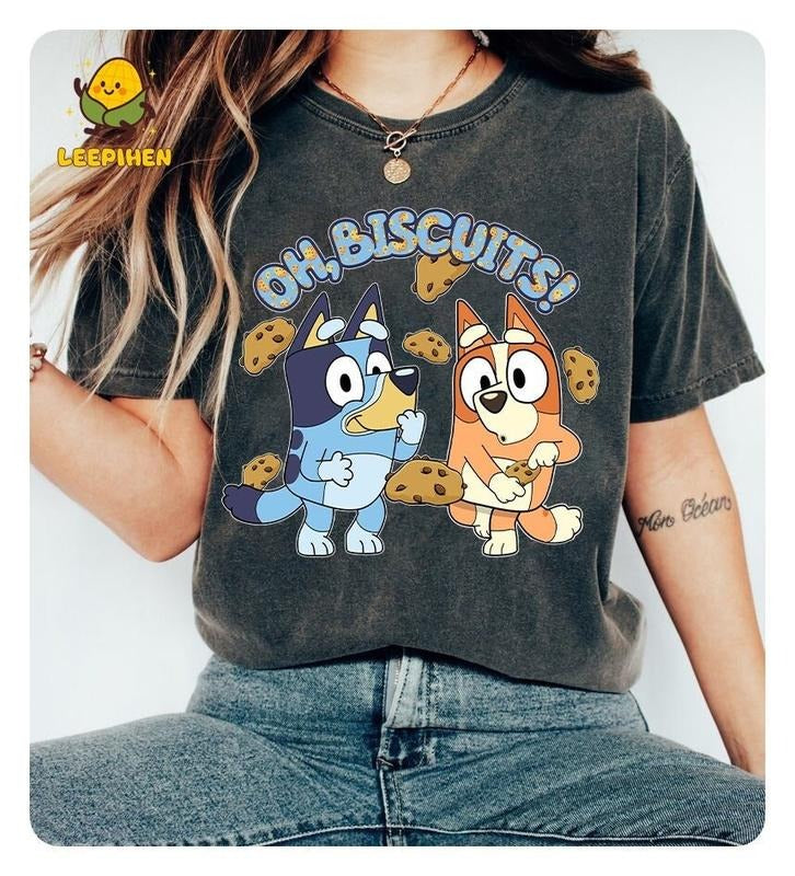 Bluey Oh Biscuits Shirt Oh Biscuits Bluey Bingo Shirt Blue Dog Shirt Mum Dad Bluey Bingo Shirt T-Shirts, Hoodie, Sweatshirt - T-Shirt, Sweatshirt, Hoodie