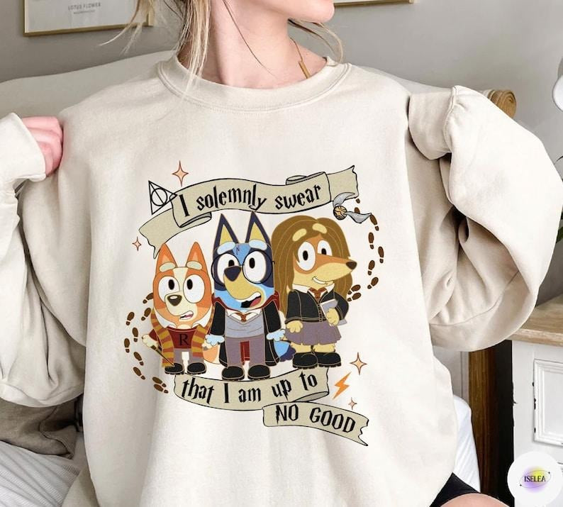 Bluey Wizard Bluey Bingo I Solemnly Swear That I Am Up No Good Friendship T-Shirts, Hoodie, Sweatshirt - T-Shirt, Sweatshirt, Hoodie