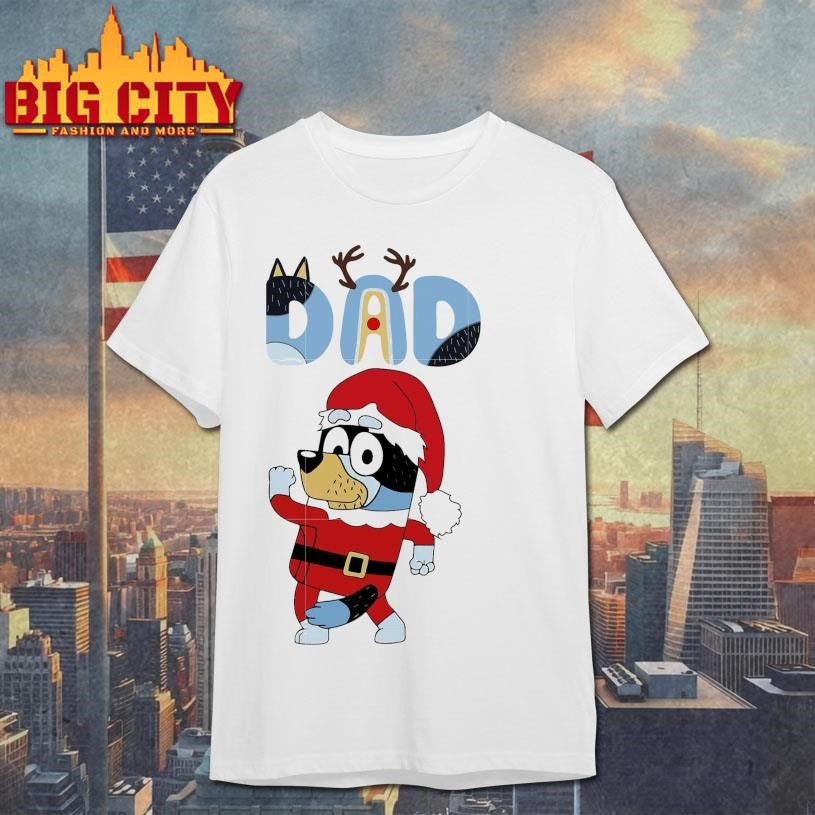Bluey dad cosplay santa claus shirt Unisex T-shirt, Sweatshirt, Hoodie, Long Sleeve Tee - T-Shirt, Sweatshirt, Hoodie