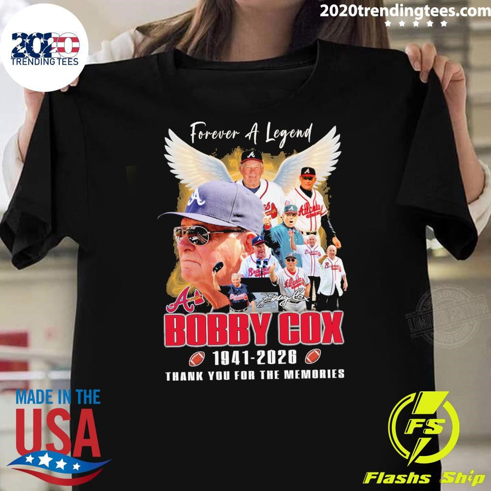 Bobby Cox 1941-2026 Thank You For The Memories Signature Shirt Unisex T-shirt, Sweatshirt, Hoodie, Long Sleeve Tee - T-Shirt, Sweatshirt, Hoodie