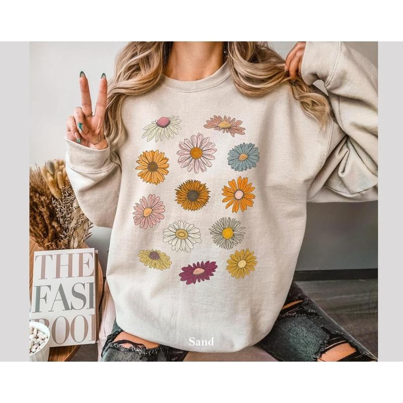 Boho Flower Wildflower Shirt Floral Minimalist Flower Print Flower T-Shirts, Hoodie, Sweatshirt - T-Shirt, Sweatshirt, Hoodie