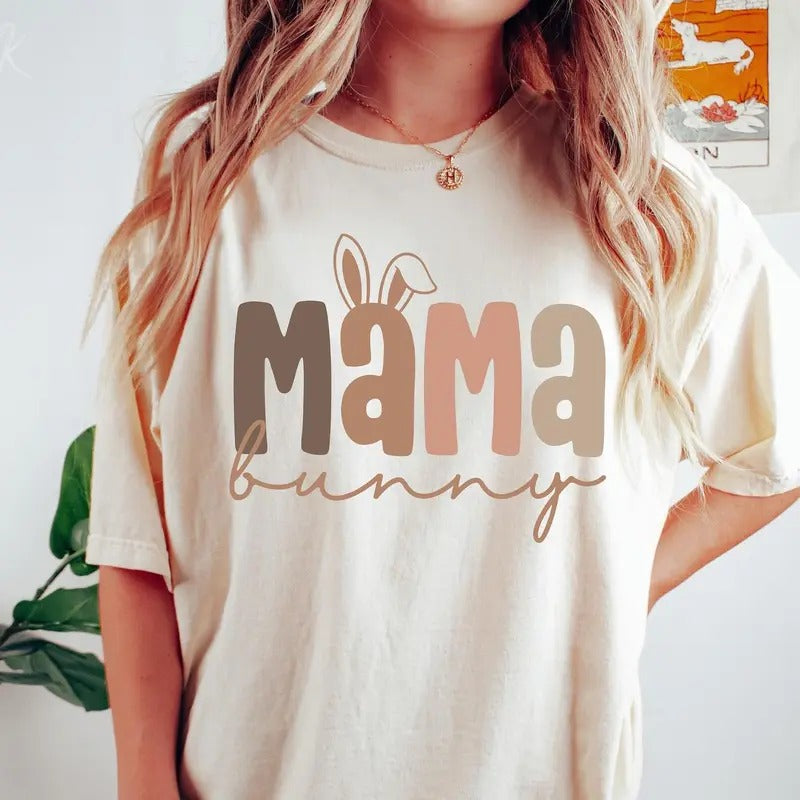 Boho Mama Bunny Easter Cute Easter Mama Shirt Mama Top Womenswear T-Shirts, Hoodie, Sweatshirt - T-Shirt, Sweatshirt, Hoodie