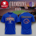 Boise State Broncos Mountain West Champions 2025 Means More Two Sided Shirt Unisex T-shirt, Sweatshirt, Hoodie, Long Sleeve Tee - T-Shirt, Sweatshirt, Hoodie