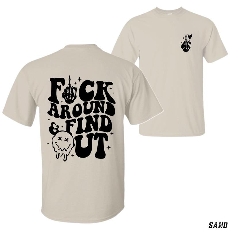 Bold Attitude F*Ck Around & Find Out Skeleton Shirt Menswear Tops Classic Cotton Soft & Comfy Casual Streetwear T-Shirts, Hoodie, Sweatshirt - T-Shirt, Sweatshirt, Hoodie