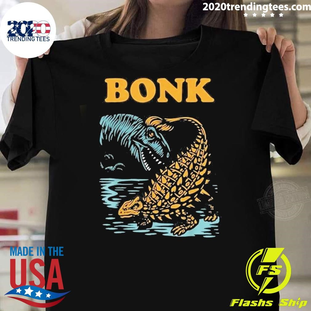 Bonk Dinosaur Funny Prehistoric Humor Shirt Unisex T-shirt, Sweatshirt, Hoodie, Long Sleeve Tee - T-Shirt, Sweatshirt, Hoodie