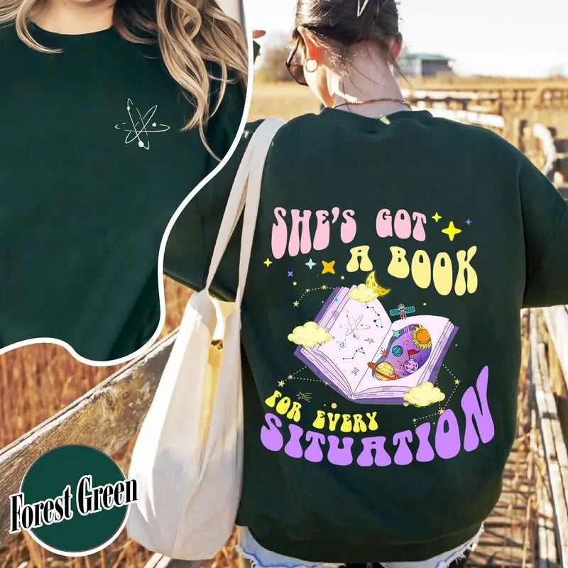 Book Every Situation Book Reader Book Club Book Girl Love Tour T-Shirts, Hoodie, Sweatshirt - T-Shirt, Sweatshirt, Hoodie