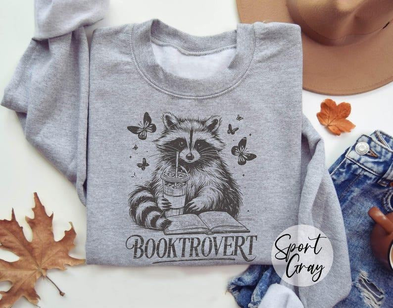 Booktrovert Book Lover Reading Reading Shirt Raccoon Funny Raccoon Bookish T-Shirts, Hoodie, Sweatshirt - T-Shirt, Sweatshirt, Hoodie